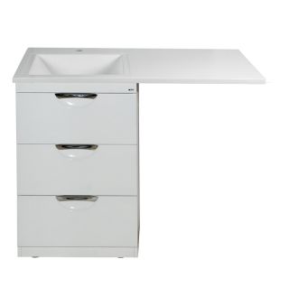 Напольная тумба под раковину Misty Куба под стиральную машину 60см белый